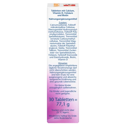 Abbildung der Produktverpackung Doppelherz aktiv Calcium 900 + D3 Seitenansicht rechts